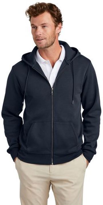 Brooks Brothers 9.1oz 57/43 Poly/Cotton Double-Knit Full-Zip Hoodie